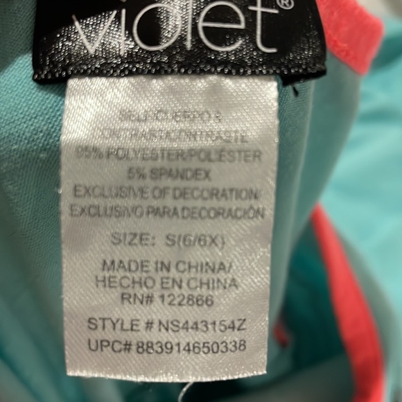 Pink Violet 6x turquoise fit n flare hi low hemline sequined unicorn flip euc - Picture 8 of 10